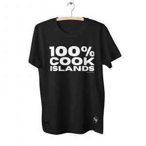 Cook Islands - 100% - Black - Couple's Cotton Tshirt